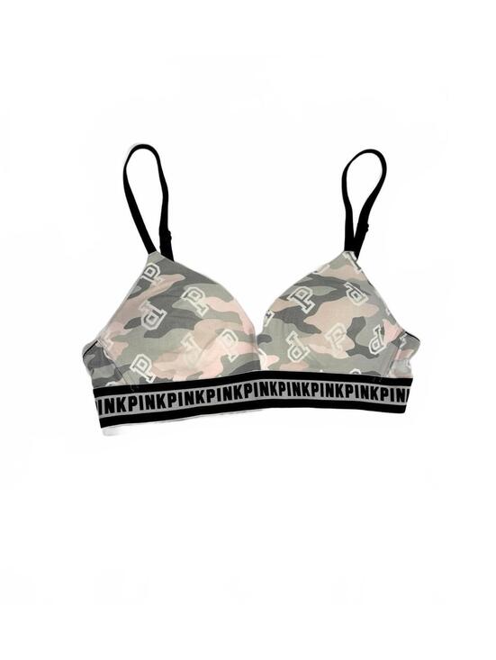 PINK Victoria's Secret Other - PINK Victoria's Secret Wear Everywhere Wireless Bra 34A Pink Camo Lightly Lined